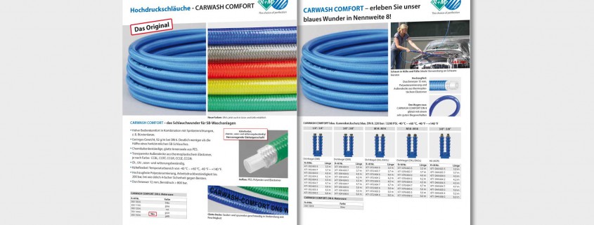 CARWASH COMFORT Hochdruckschläuche von R+M / Suttner für SB-Waschanlagen