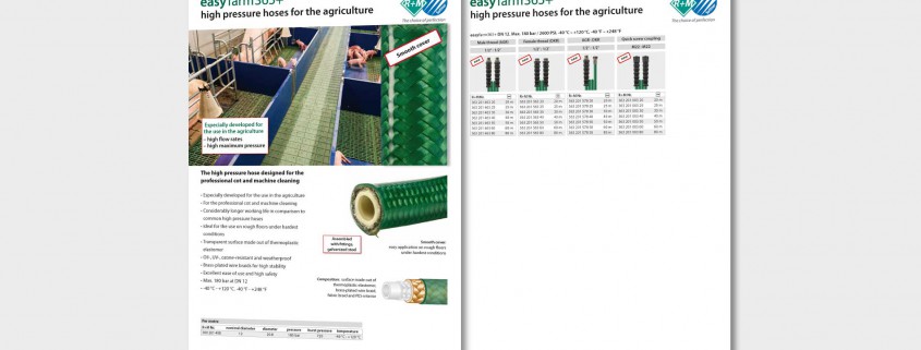 The high pressure hose designed for the professional cot and machine cleaning
