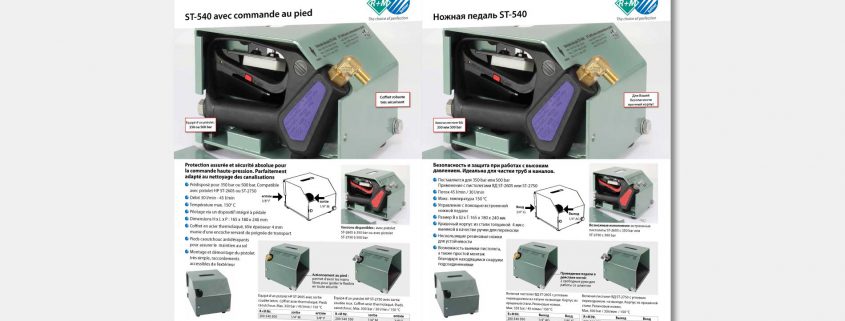 Für FR und RU. Fußschalter ST-540 für Ihre Sicherheit und den Schutz bei der Hochdruckreinigung