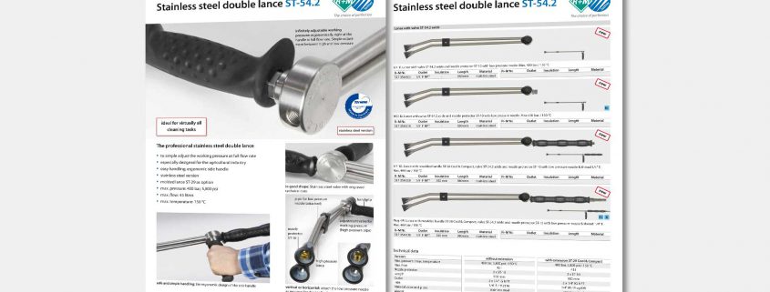 Stainless steel double lance ST-54.2