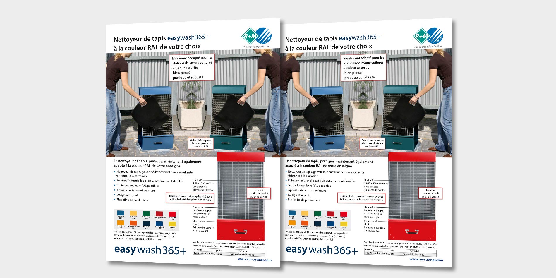 Nettoyeur de tapis easywash365+ dans la couleur RAL de votre choix.