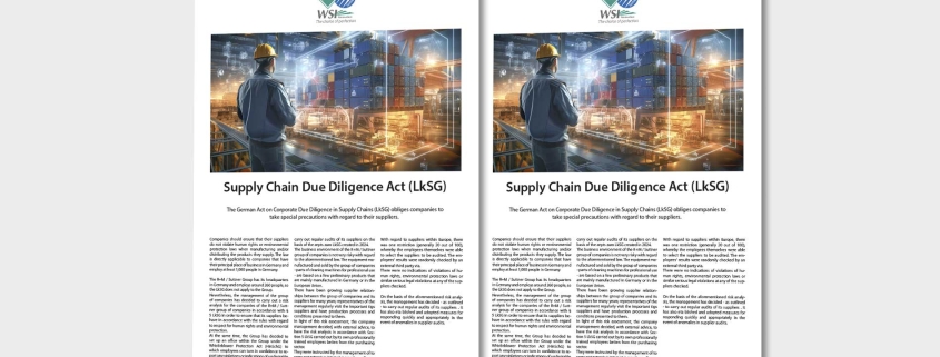 Supply Chain Due Diligence Act (LkSG)