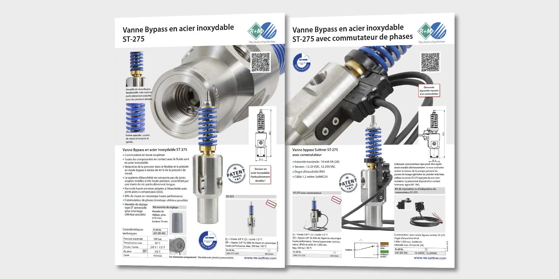 Vanne Bypass en acier inoxydable Suttner ST-275