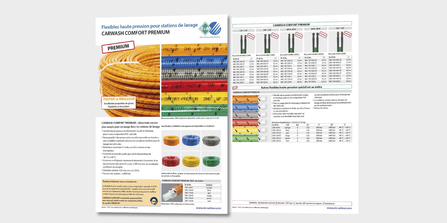 Flexibles haute pression pour stations de lavage CARWASH COMFORT PREMIUM