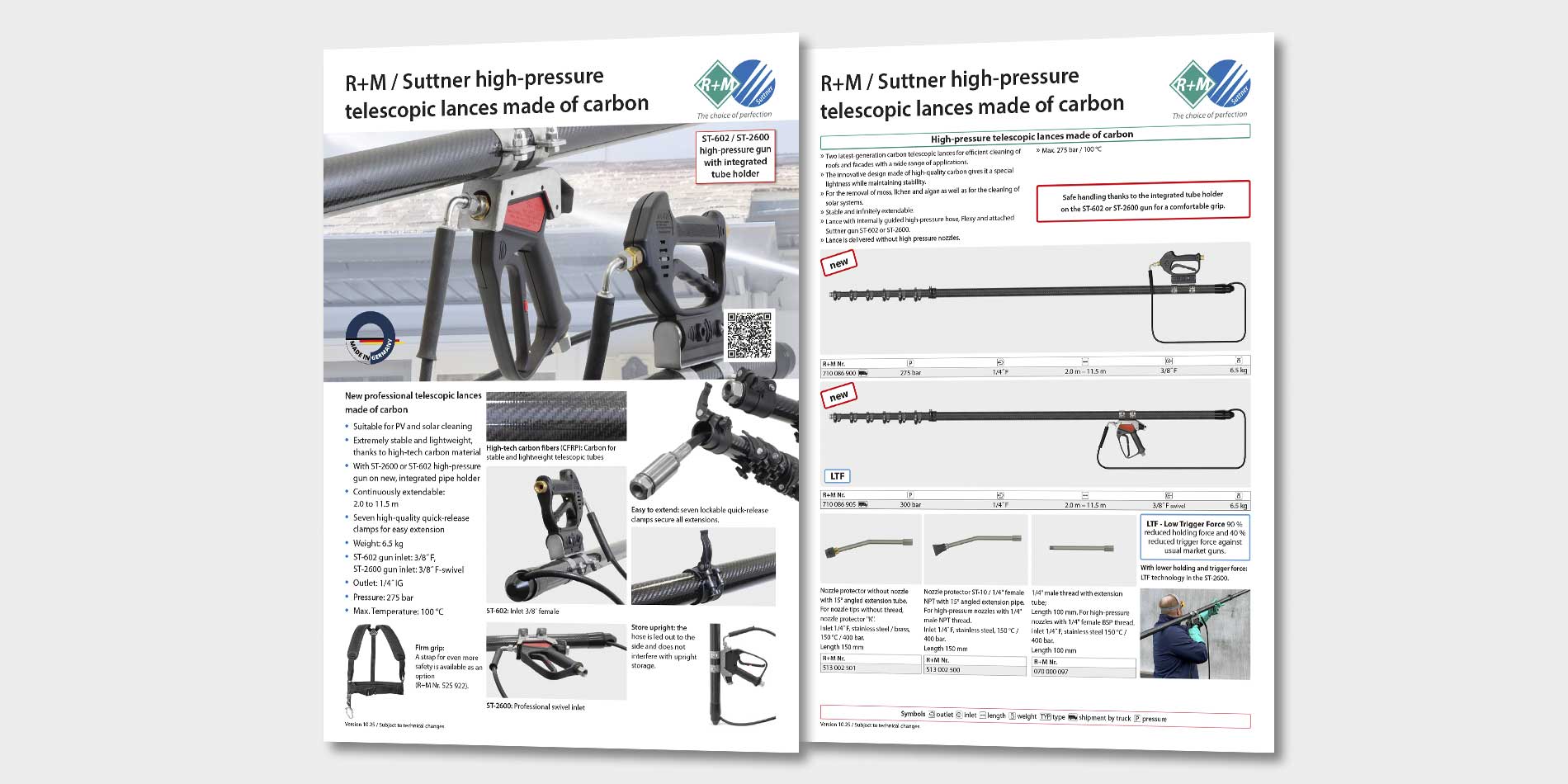 R+M / Suttner Hochdruckteleskoplanzen aus Carbon