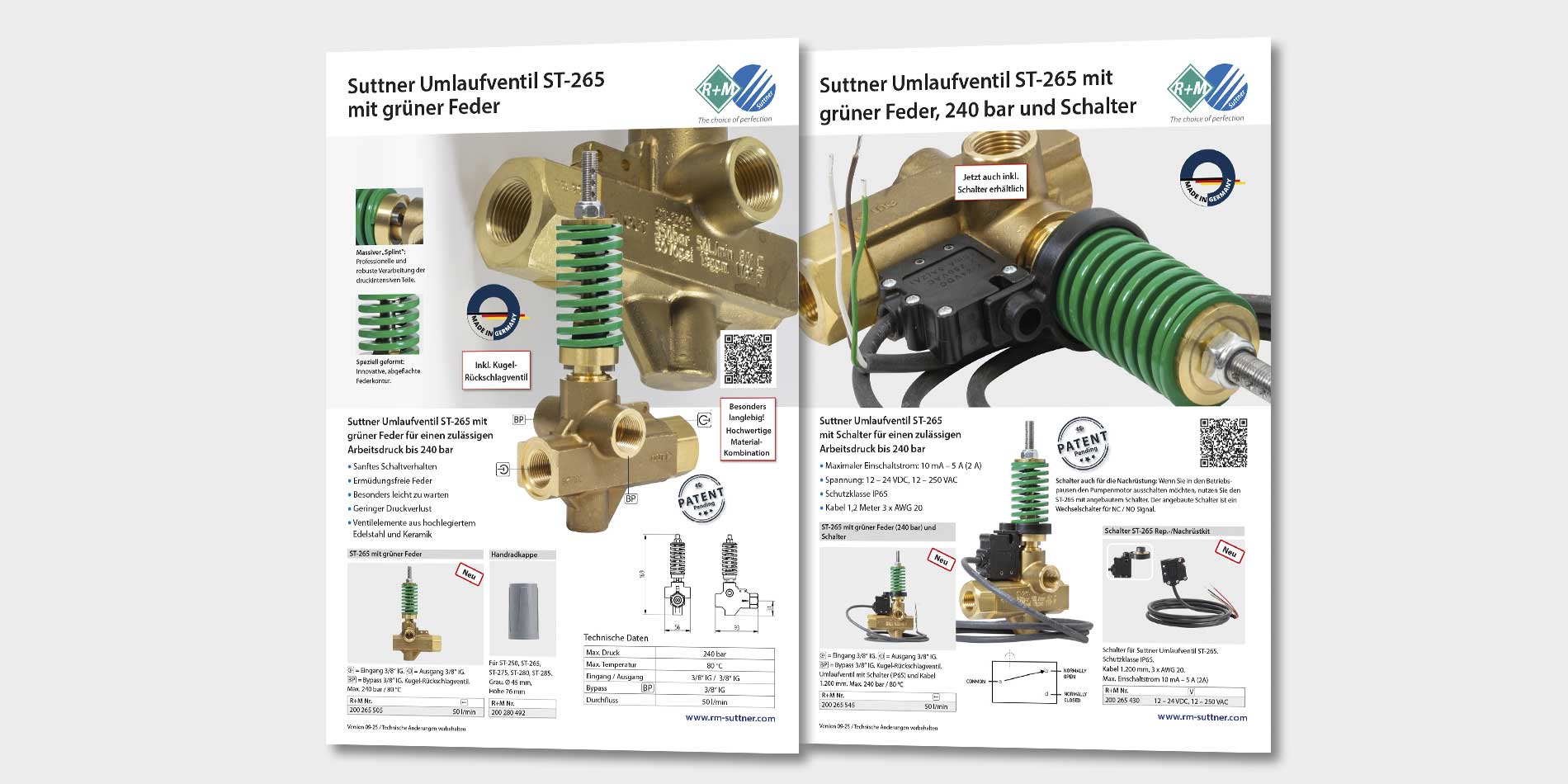 Suttner Umlaufventil ST-265 mit grüner Feder
