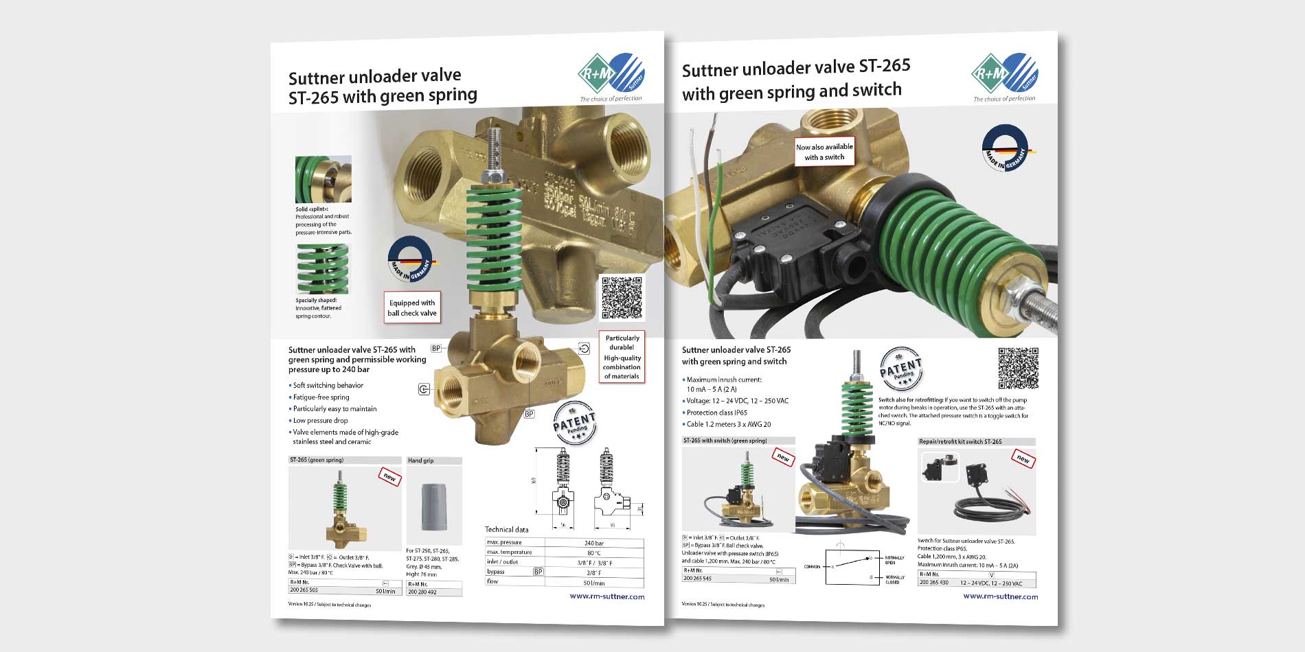 Suttner Umlaufventil ST-265 mit grüner Feder